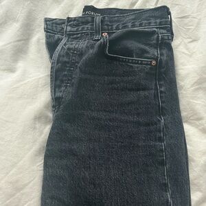 DENIM FORUM | the farrah high rise wide leg 28L black jeans, size 25
